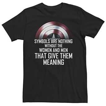Big & Tall Marvel Falcon And The Winter Soldier Symbols Are Nothing Shield Tee