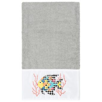 Linum Home Textiles Turkish Cotton Feliz Embellished Bath Towel
