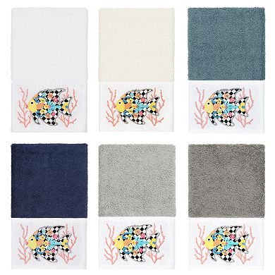 Linum Home Textiles Turkish Cotton Feliz Embellished Hand Towel