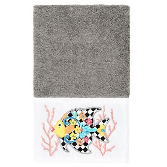 Linum Home Textiles Turkish Cotton Feliz Embellished Hand Towel