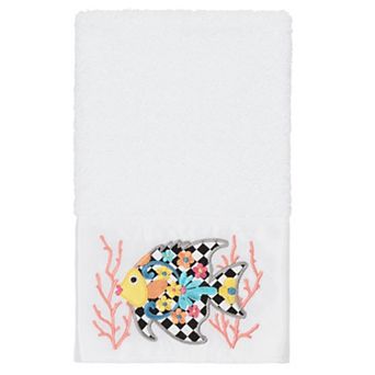 Linum Home Textiles Turkish Cotton Feliz Embellished Hand Towel