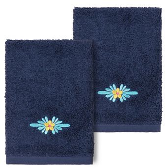 Linum Home Textiles Turkish Cotton Feliz 2 pc Embellished Washcloth Set