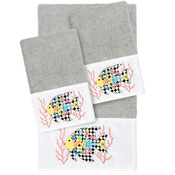 Linum Home Textiles Turkish Cotton Feliz 3 pc Embellished Towel Set