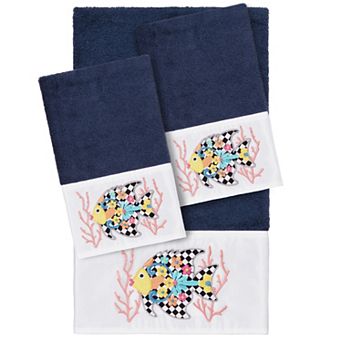 Linum Home Textiles Turkish Cotton Feliz 3 pc Embellished Towel Set