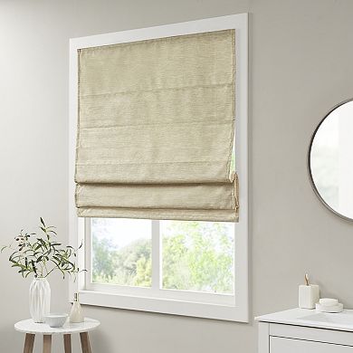 Madison Park Leighton Faux Silk Room Darkening Cordless Roman Shade