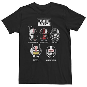 Big & Tall Star Wars: The Bad Batch Helmets Tee