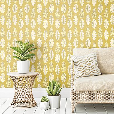 RoomMates Pineapple Peel & Stick Wallpaper