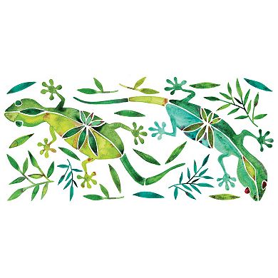 RoomMates Watercolor Geckos Giant Wall Decals