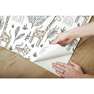 RoomMates Jungle Menagerie Peel & Stick Wallpaper