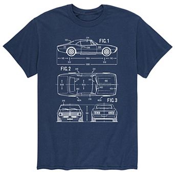 Men's Vintage Car Rendering Tee