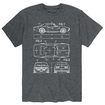 Men's Vintage Car Rendering Tee