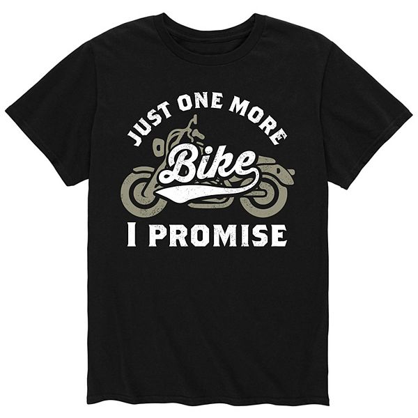 T-Shirt Uomo Divertente 'Just One More Bike I Promise' &ndash; 100% Cotone &ndash; Regalo Per Motociclisti