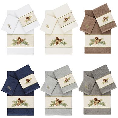 Linum Home Textiles Turkish Cotton Pierre 3-piece Embellished Absorbent Towel Set