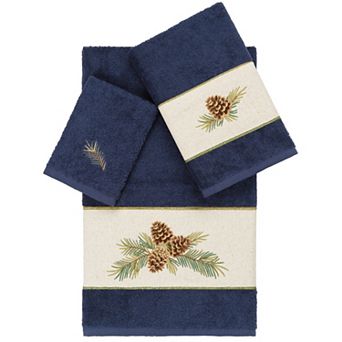 Linum Home Textiles Turkish Cotton Pierre 3 pc Embellished Absorbent Towel Set