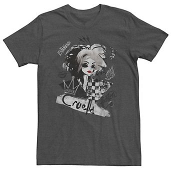 Big & Tall Disney Cruella Artsy Collage Tee