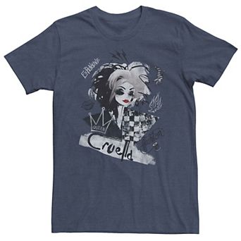 Big & Tall Disney Cruella Artsy Collage Tee