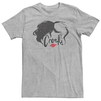Big & Tall Disney Cruella Hair & Lips Logo Tee