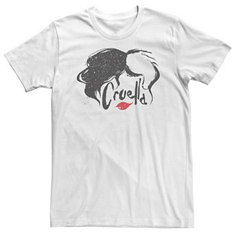 Big & Tall Disney Cruella Hair & Lips Logo Tee