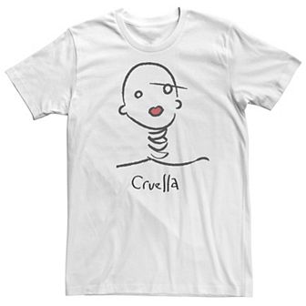 Big & Tall Disney Cruella Fashion Doodle Tee