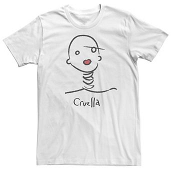 Big & Tall Disney Cruella Fashion Doodle Tee