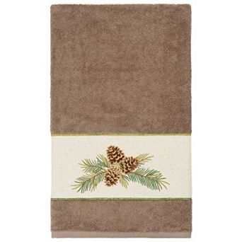 Linum Home Textiles Turkish Cotton Pierre Embellished Bath Towel