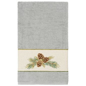 Linum Home Textiles Turkish Cotton Pierre Embellished Bath Towel
