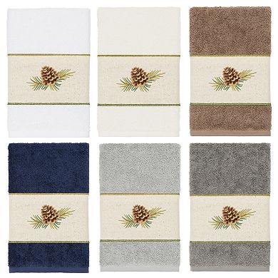 Linum Home Textiles Turkish Cotton Pierre Embellished Hand Towel