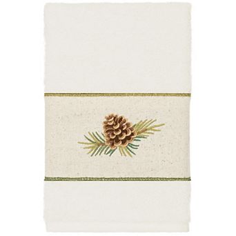 Linum Home Textiles Turkish Cotton Pierre Embellished Hand Towel