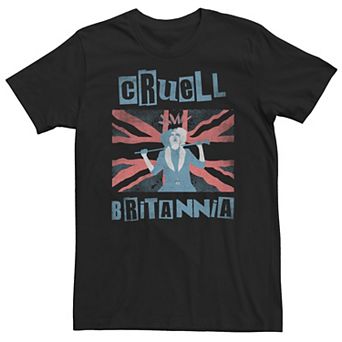Big & Tall Disney Cruella Cruell Britannia Tee