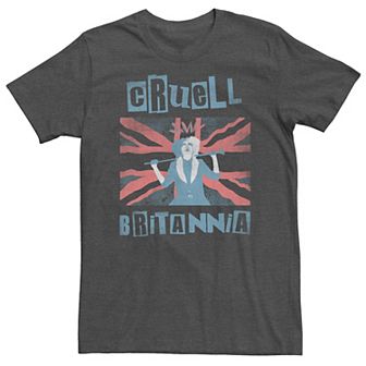 Big & Tall Disney Cruella Cruell Britannia Tee