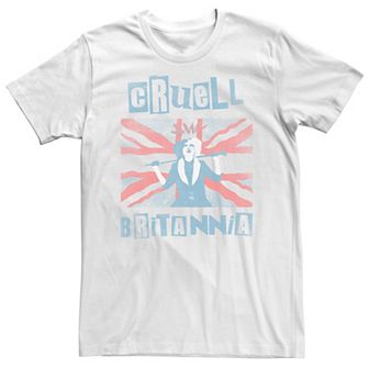 Big & Tall Disney Cruella Cruell Britannia Tee