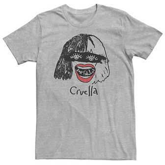 Big & Tall Disney Cruella Look Fabulous Sketch Tee