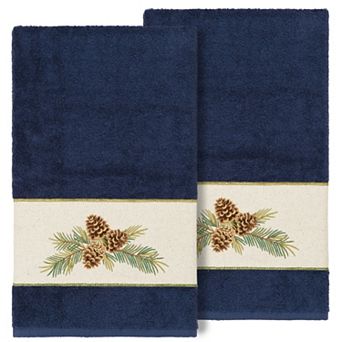 Linum Home Textiles Turkish Cotton Pierre 2 pc Embellished Bath Towel Set