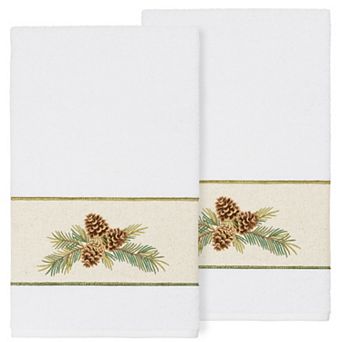 Linum Home Textiles Turkish Cotton Pierre 2 pc Embellished Bath Towel Set