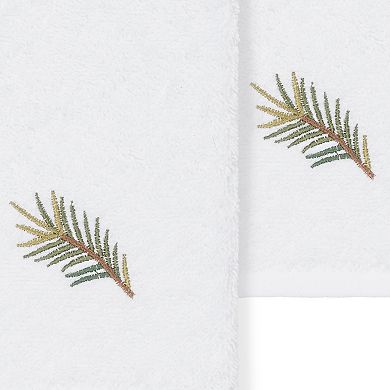 Linum Home Textiles Turkish Cotton Pierre 2-piece Embellished Washcloth Set