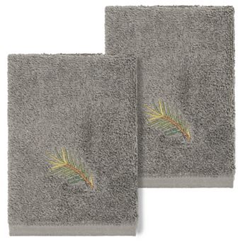 Linum Home Textiles Turkish Cotton Pierre 2 pc Embellished Washcloth Set