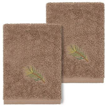 Linum Home Textiles Turkish Cotton Pierre 2 pc Embellished Washcloth Set