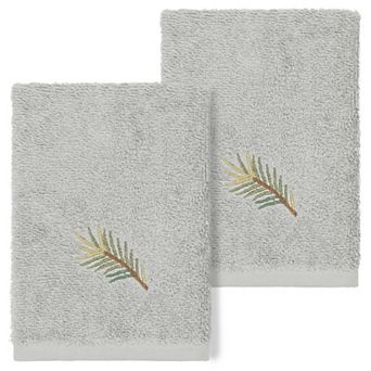 Linum Home Textiles Turkish Cotton Pierre 2 pc Embellished Washcloth Set