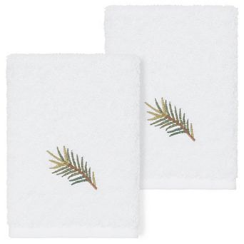 Linum Home Textiles Turkish Cotton Pierre 2 pc Embellished Washcloth Set