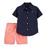 Toddler Boy Carter's Button-Front Shirt & Shorts Set