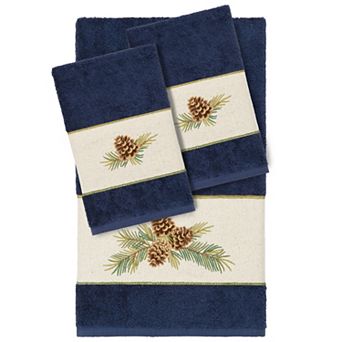 Linum Home Textiles Turkish Cotton Pierre 3 pc Embellished Towel Set