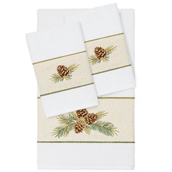 Linum Home Textiles Turkish Cotton Pierre 3 pc Embellished Towel Set