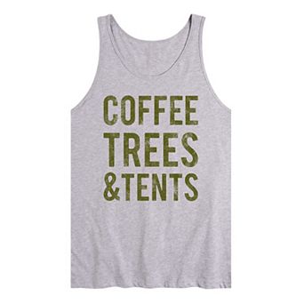 Men's Coffee Trees And Tents Tank Top