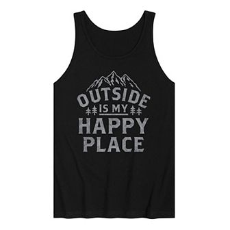 Men's Outside Is My Happy Place Tank Top