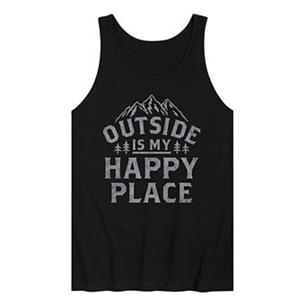 Men's Outside Is My Happy Place Tank Top