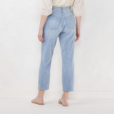 Women's LC Lauren Conrad Raw-Hem Super High-Waisted Mom Jeans