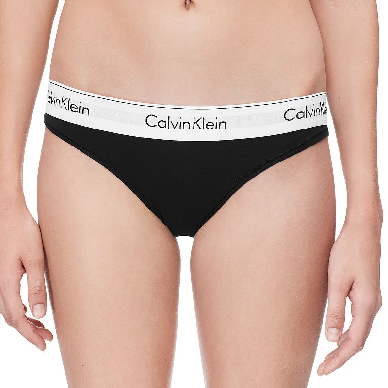 Calvin Klein Modern Cotton Bikini Panty F3787, Womens, Size: XS, Black