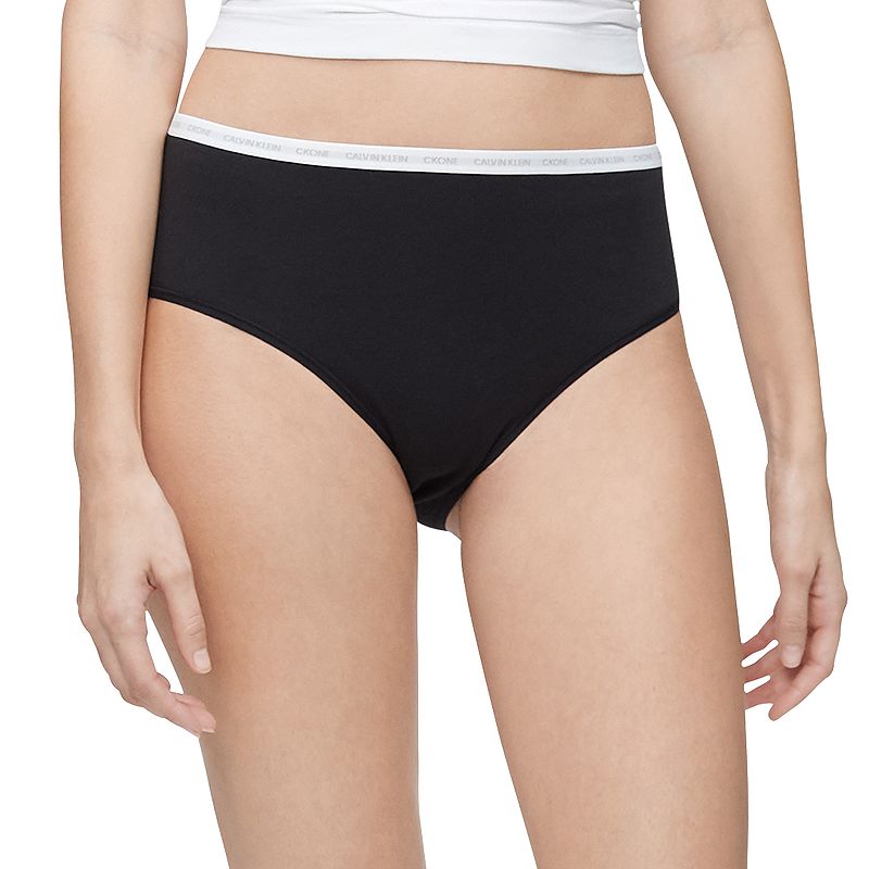 Women's Calvin Klein CK One Cotton Modern Brief Panty QD3787, Size: Large, Black