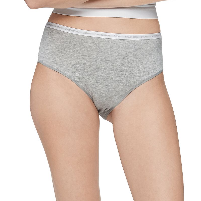Women's Calvin Klein CK One Cotton Modern Brief Panty QD3787, Size: Large, Grey Gray