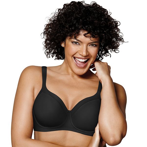 Playtex Ideal Beauty Bra Size 42B Black Lace Mesh Non Wired Soft Full Cup  P05F7 
